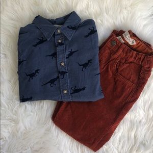 Boys H&M Button Down & Pants Size 5-6